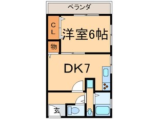 名谷マンションの物件間取画像